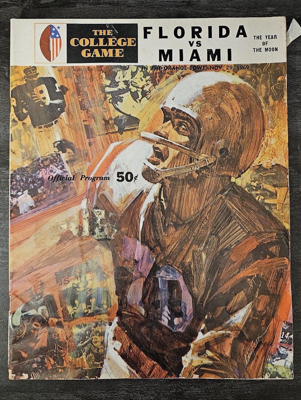 Vintage 1969 Florida vs Miami Football Program - Official "The College Game"
